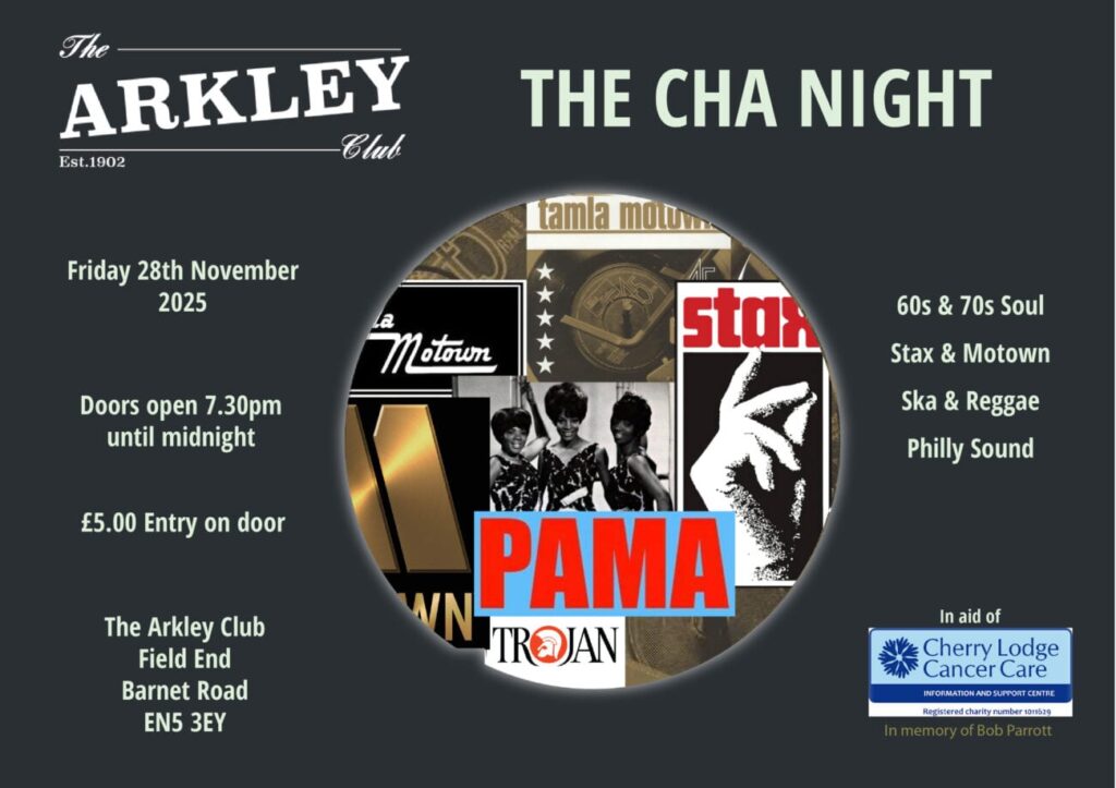 Cha Night at the Arkley Club November 2025