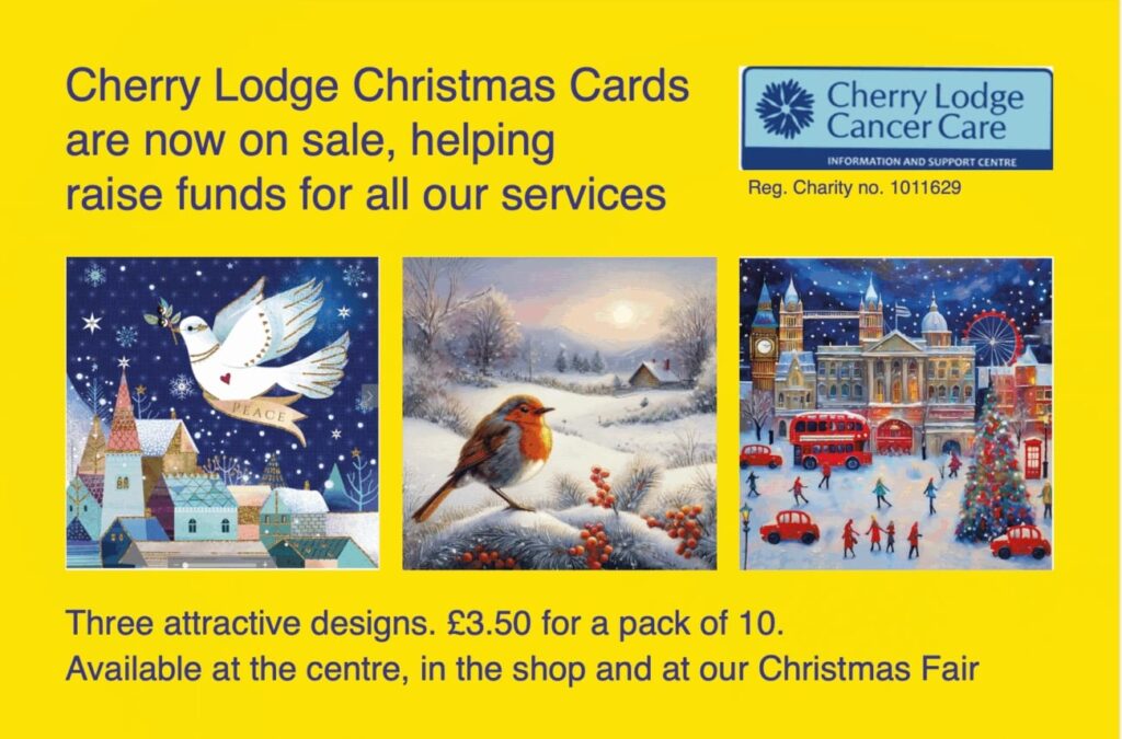 Cherry Lodge Cancer Care Christmas Cards are now on sale