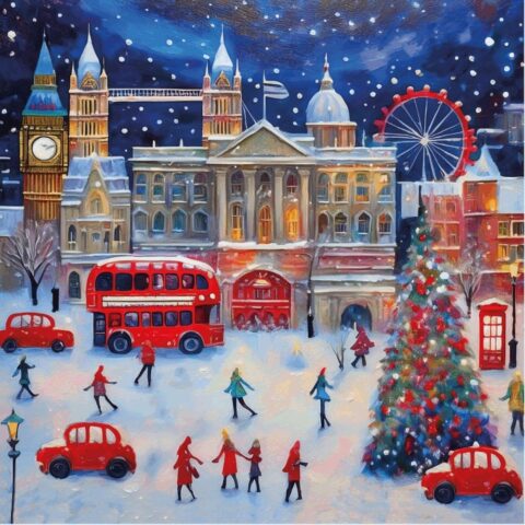 Christmas Card featuring London in winter