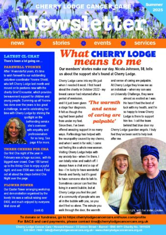 Cherry Lodge Newsletter Summer 2025
